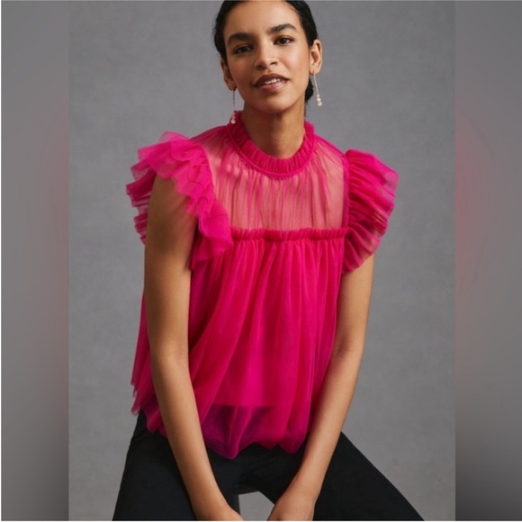 Anthropologie Tops - NWOT Pink Tulle Top